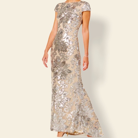 Calvin Klein Dresses & Skirts - Calvin Klein Embellished Cowl Back Gown